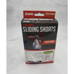 Franklin Youth Sliding Shorts Small White Baseball